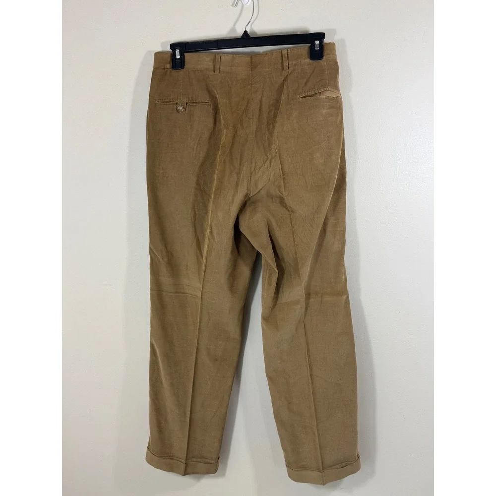 Vintage Ben Silver by Majer Men's 36 Corduroy Dress Pants Brown Pleated Classic